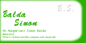 balda simon business card